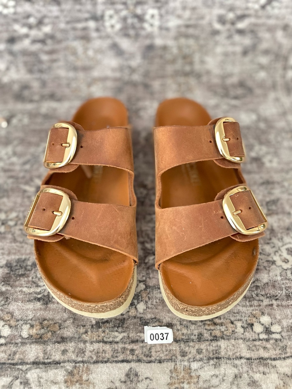 Birkenstock Arizona Big Buckle Cognac Brown Oiled Leather Size 37